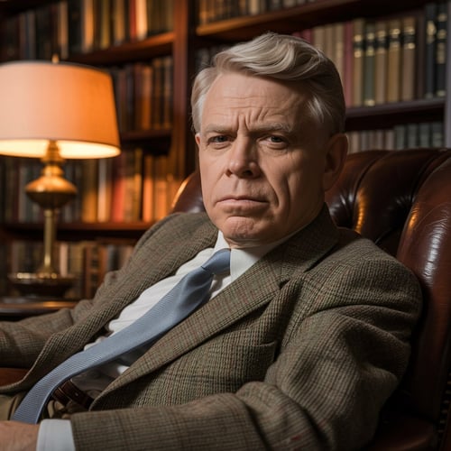 Ideogram rendering of well-groomed Andy Rooney