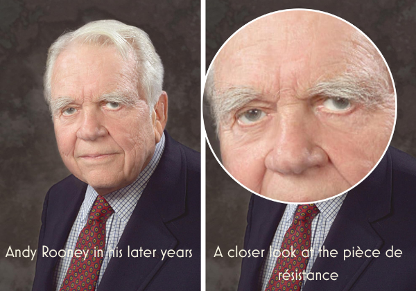 Andy Rooney and his shaggy eyebrows