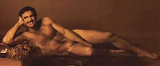 Burt Reynolds and his epic body hair on display
