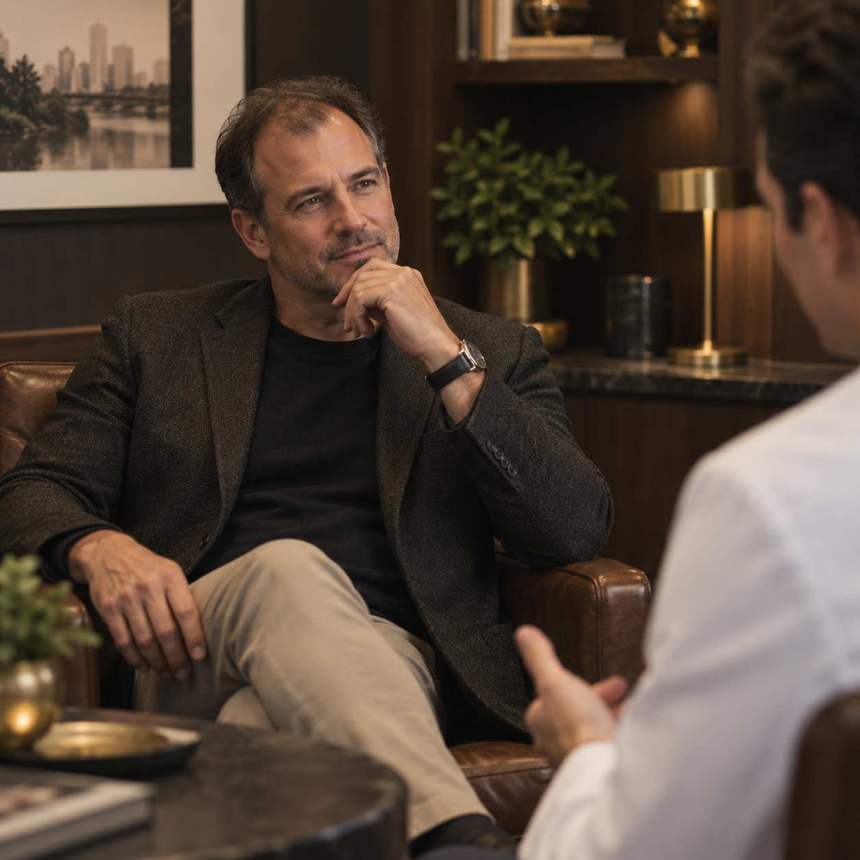Austin man considering hair transplant and non-surgical hair restoration options